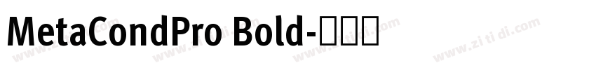 MetaCondPro Bold字体转换